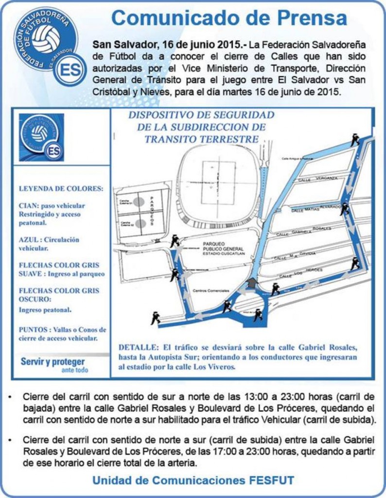 Cierre de calles